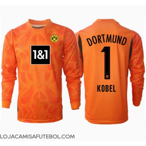 Camisa de Futebol Borussia Dortmund Gregor Kobel #1 Goleiro Equipamento Alternativo 2024-25 Manga Comprida
